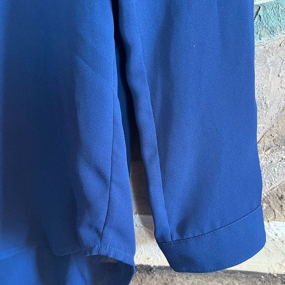 The Kooples Blue Button-down Blouse with lace trims - Picture 10 of 11